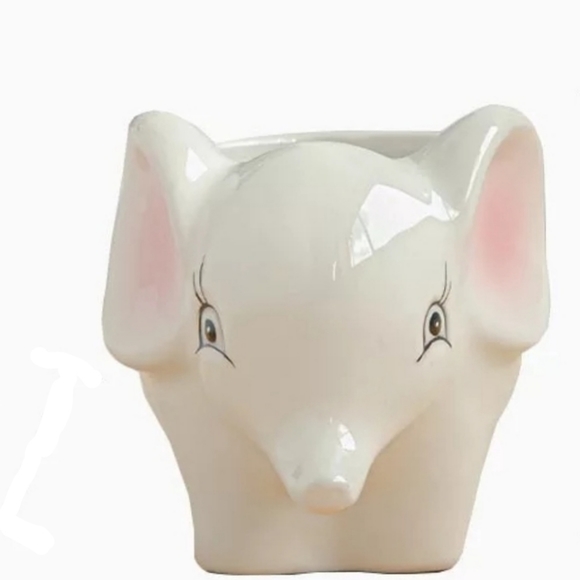 🧡IN STOCK🧡 ELEPHANT Small Ceramic Planter - Picture 4 of 4